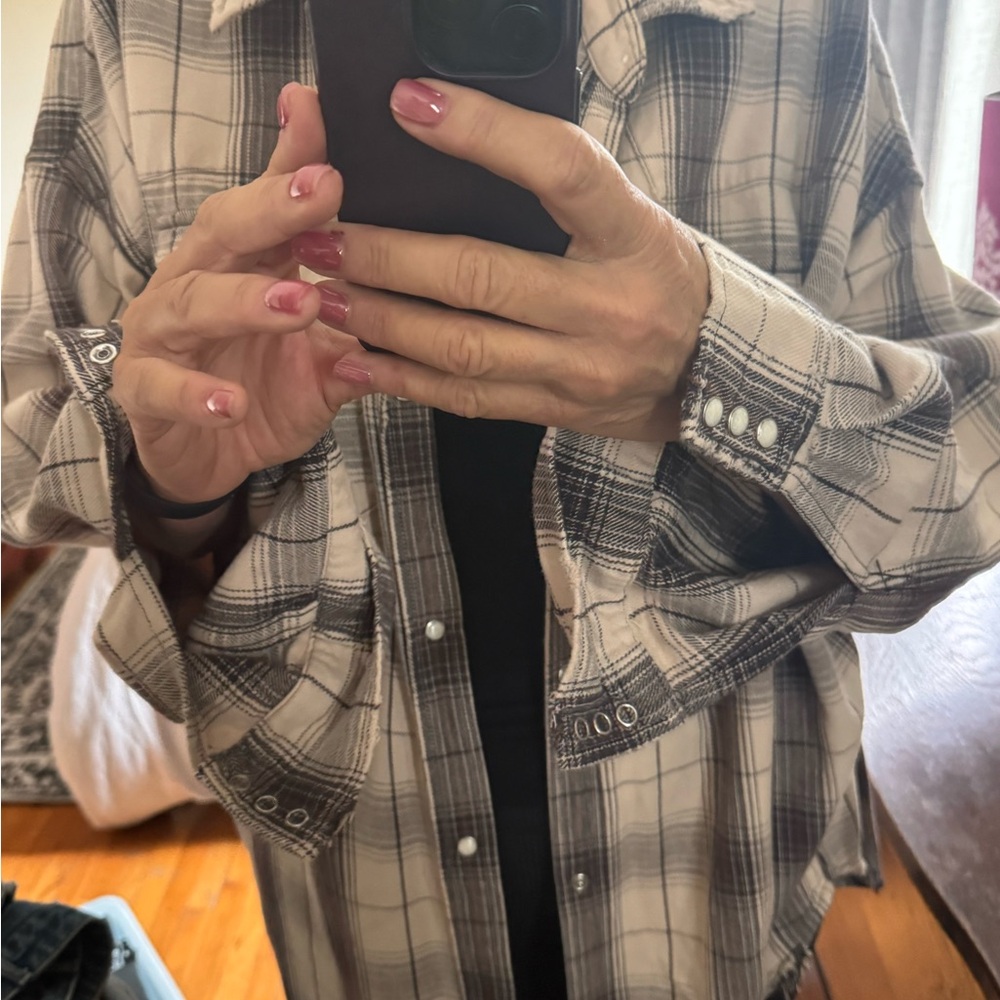 R13 Beige and Brown Plaid Shirt